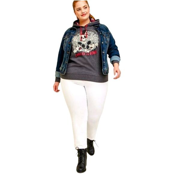 TORRID/DISNEY Plus Size Halloween Hoodie -Cozy Fleece Skulls/Mickey- Mul… - Picture 7 of 16